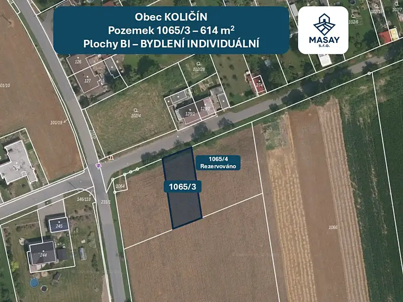 Prodej stavebního pozemku 614 m², Holešov – náhled fotky 1