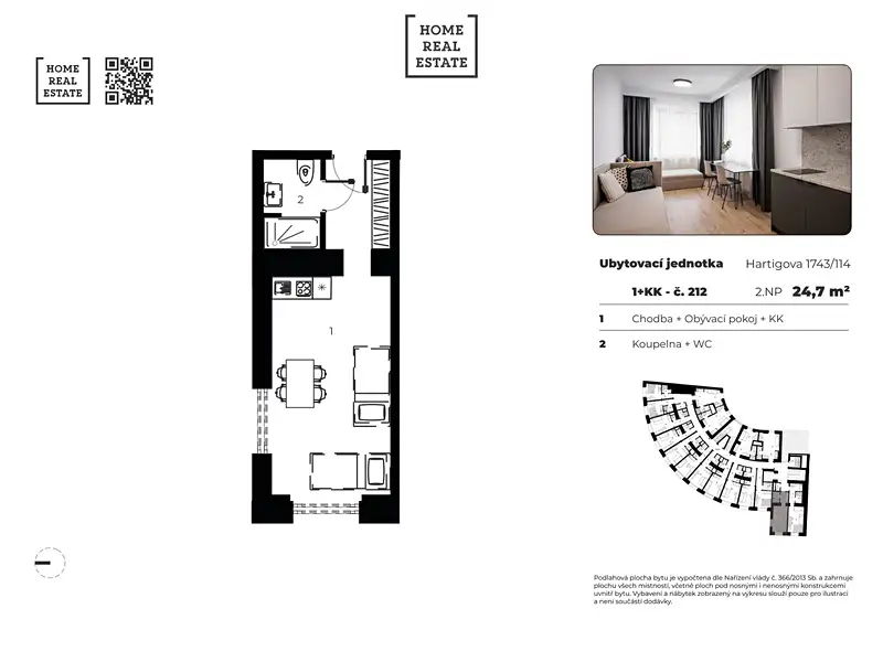 Prodej bytu 1+kk 25 m², Praha – náhled fotky 2