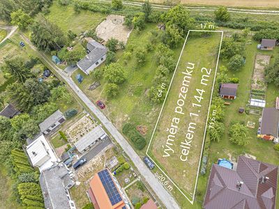 Prodej stavebního pozemku 1144 m²