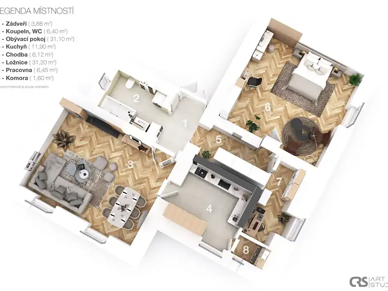 Prodej bytu 3+1 98 m², Zdice – náhled fotky 2