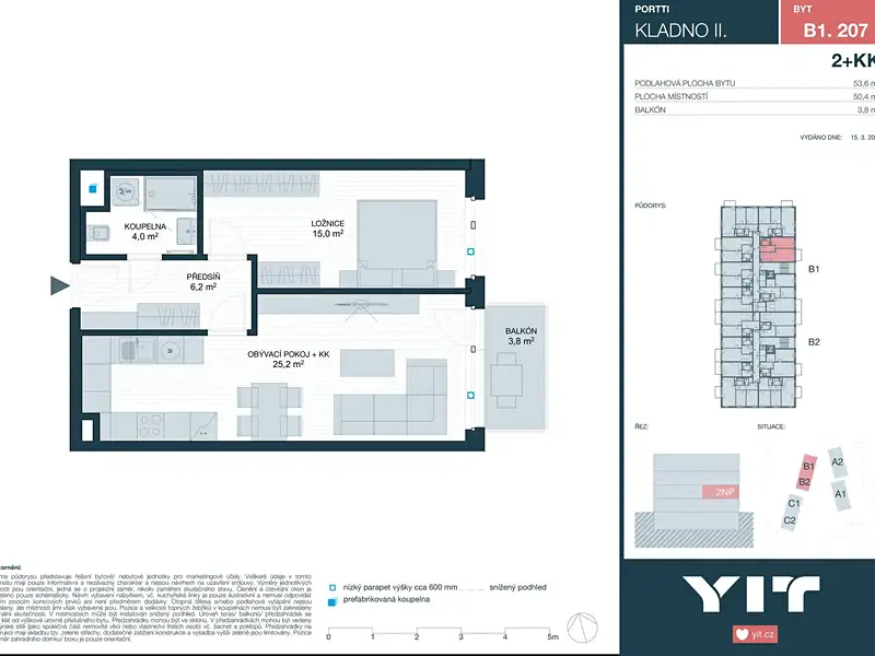 Prodej bytu 2+kk 50 m², Kladno – náhled fotky 2