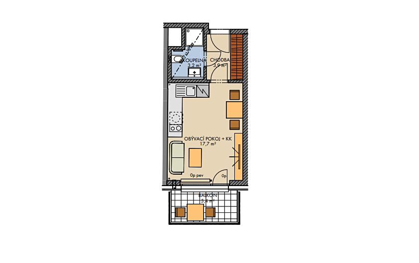 Prodej bytu 1+kk 25 m² – fotografie 2