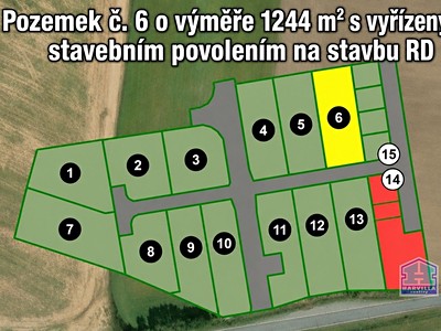 Prodej  stavebního pozemku 1 244 m²