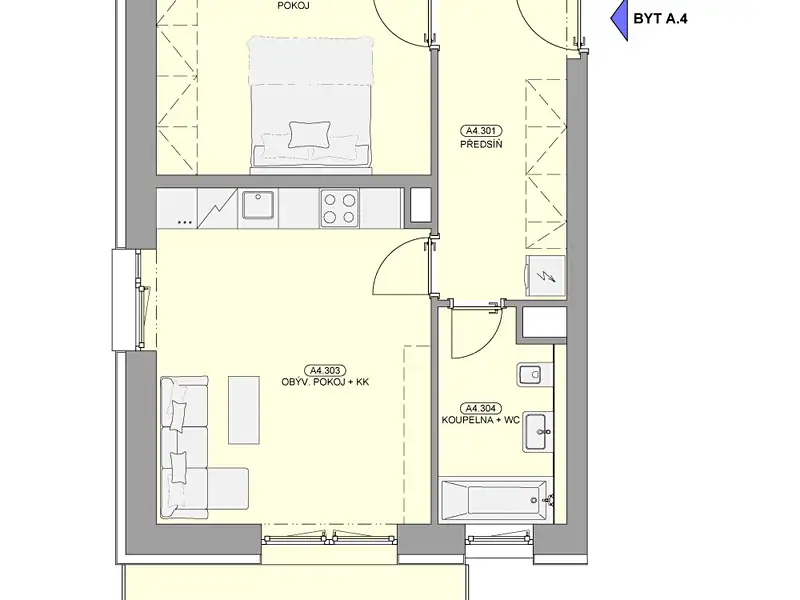 Prodej bytu 2+kk 48 m², Hanušovice – náhled fotky 2
