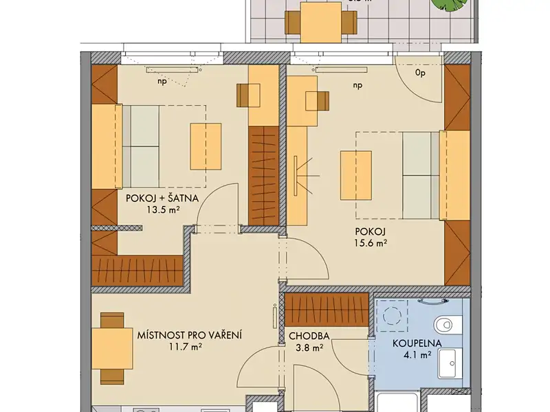 Prodej bytu 2+1 51 m², Praha – náhled fotky 3