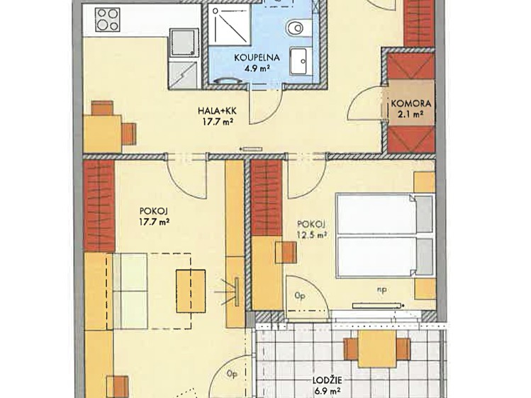 Квартира 2+1 на продаж, 57 м² (9 з 12)
