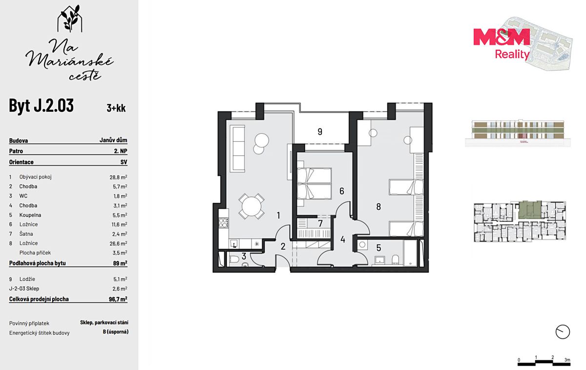 Prodej bytu 3+kk 89 m² – fotografie 3