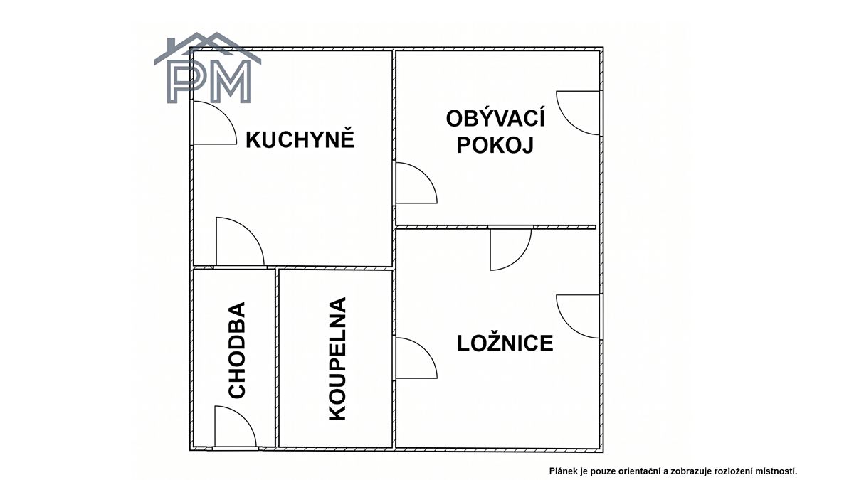 Pronájem bytu 2+1 39 m² – fotografie 2