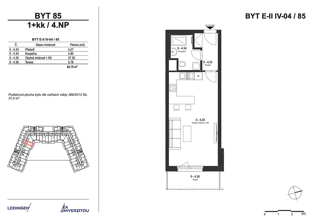 Prodej bytu 1+kk 37 m² – fotografie 4