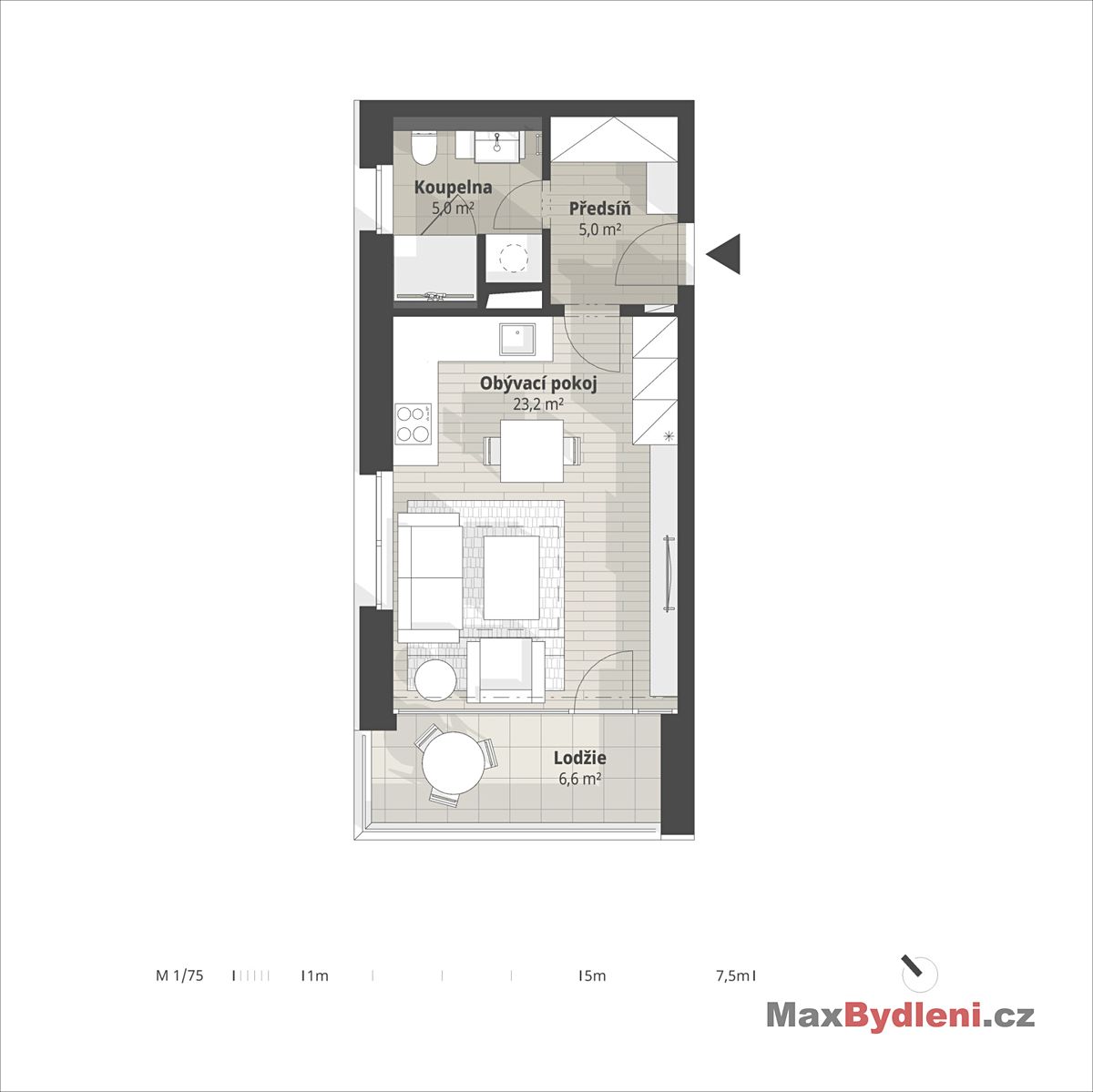 Prodej bytu 1+kk 41 m² – fotografie 3