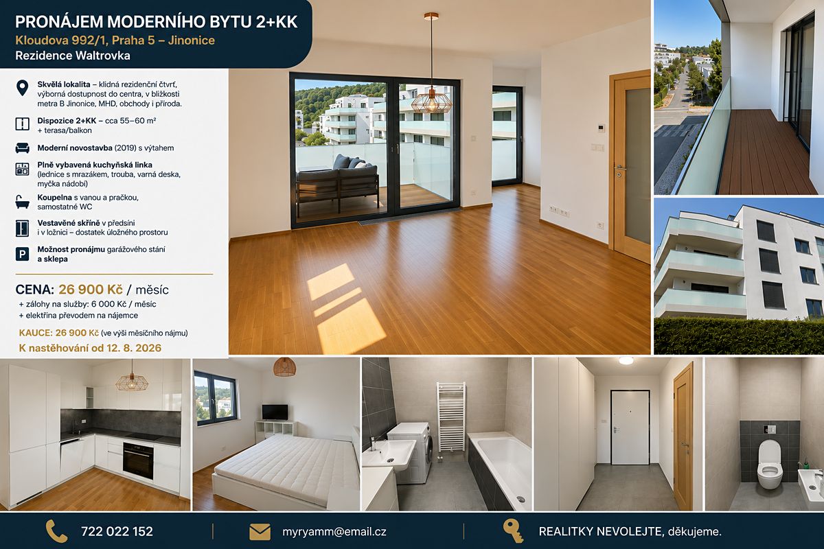 Pronájem bytu 2+kk 60 m²