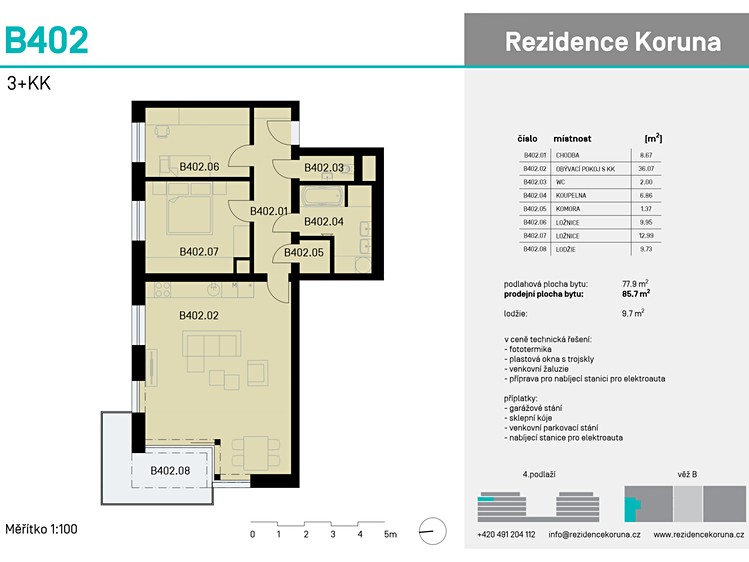 Квартира 3+kk на продаж, 85 м² (2 з 12)