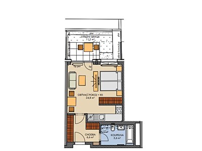 Квартира 1+kk на продаж, 38 м² (3 з 11)