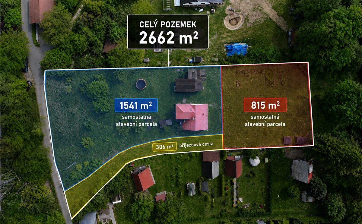 Prodej stavebního pozemku 2662 m²