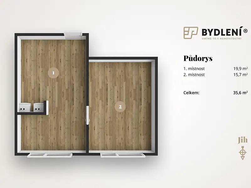 Prodej bytu 1+1 40 m², Krupka – náhled fotky 3