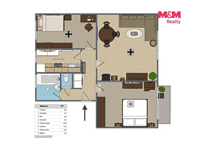 Квартира 3+1 на продаж, 74 м² (3 з 29)