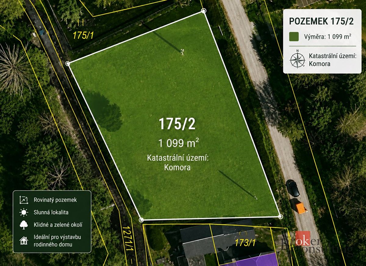 Prodej stavebního pozemku 1099 m² – fotografie 2