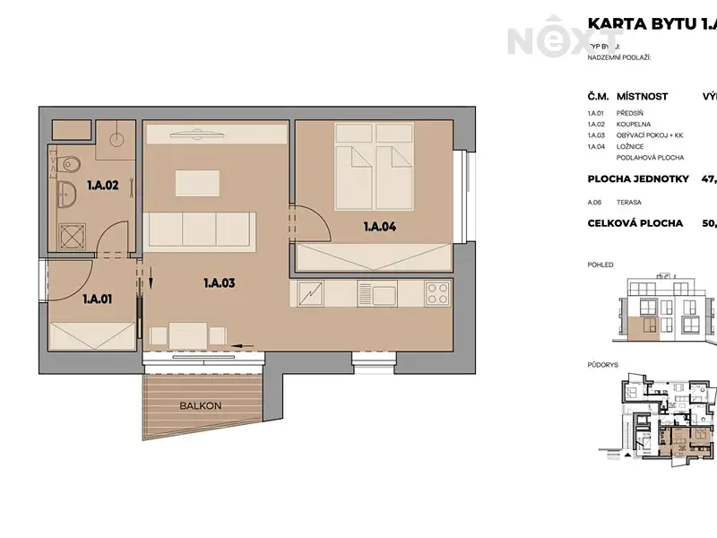 Prodej bytu 2+kk 51 m², Fryšták – náhled fotky 3