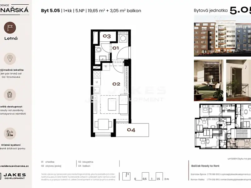 Pronájem bytu 1+kk 19 m², Praha – náhled fotky 2