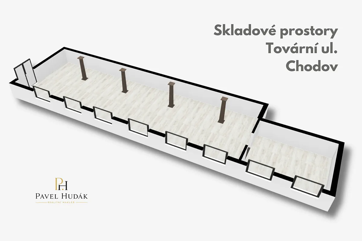 Pronájem skladového prostoru 116 m²
