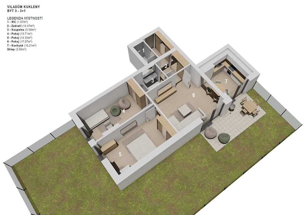 Pronájem bytu 3+1 188 m² – fotografie 3
