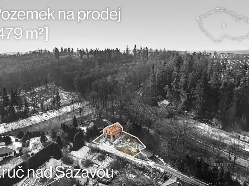 Prodej stavebního pozemku 479 m², Zruč nad Sázavou – náhled fotky 3