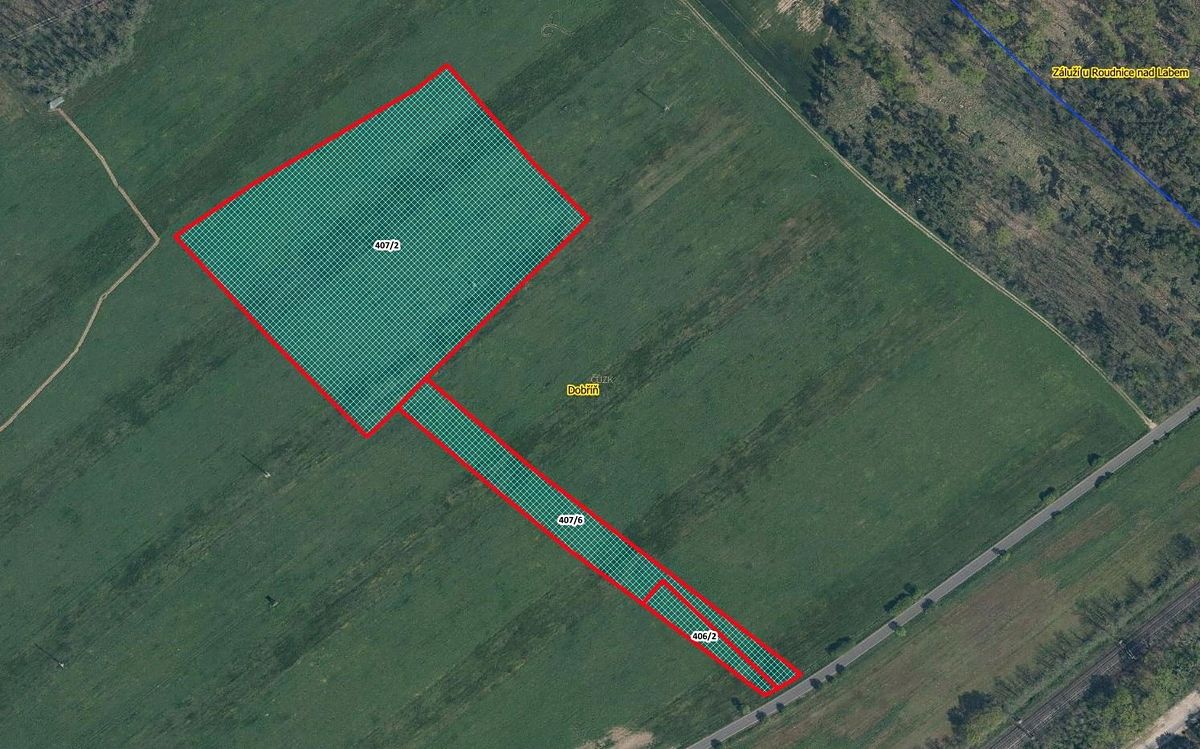 Prodej pole 23921 m², Dobříň – fotka 1 z 3