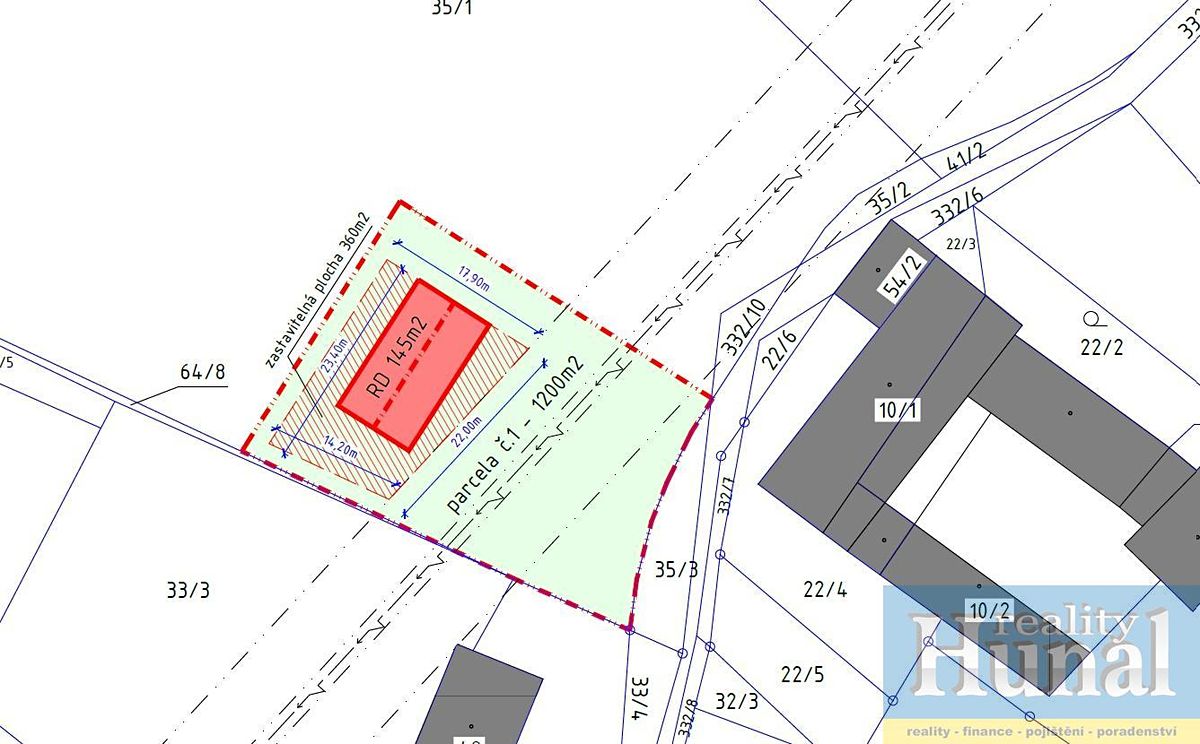 Prodej stavebního pozemku 1000 m² – fotografie 3