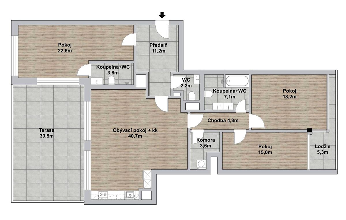 Pronájem bytu 4+kk 120 m² – fotografie 4