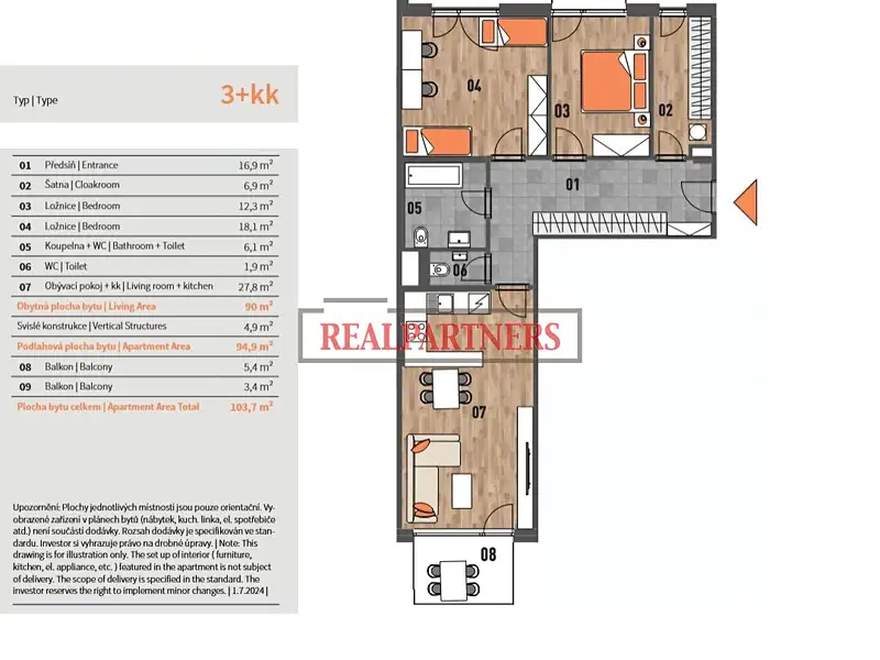 Prodej bytu 3+kk 104 m², Praha – náhled fotky 2