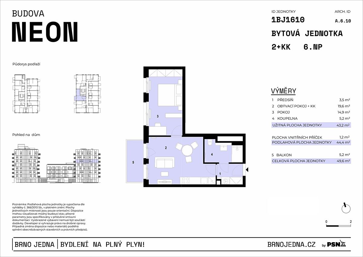 Prodej bytu 2+kk 43 m² – fotografie 2