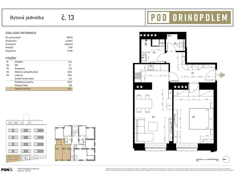Prodej bytu 2+kk 56 m², Praha – náhled fotky 2