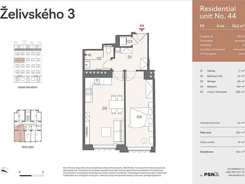 Prodej bytu 2+kk 47 m², Praha – náhled fotky 3