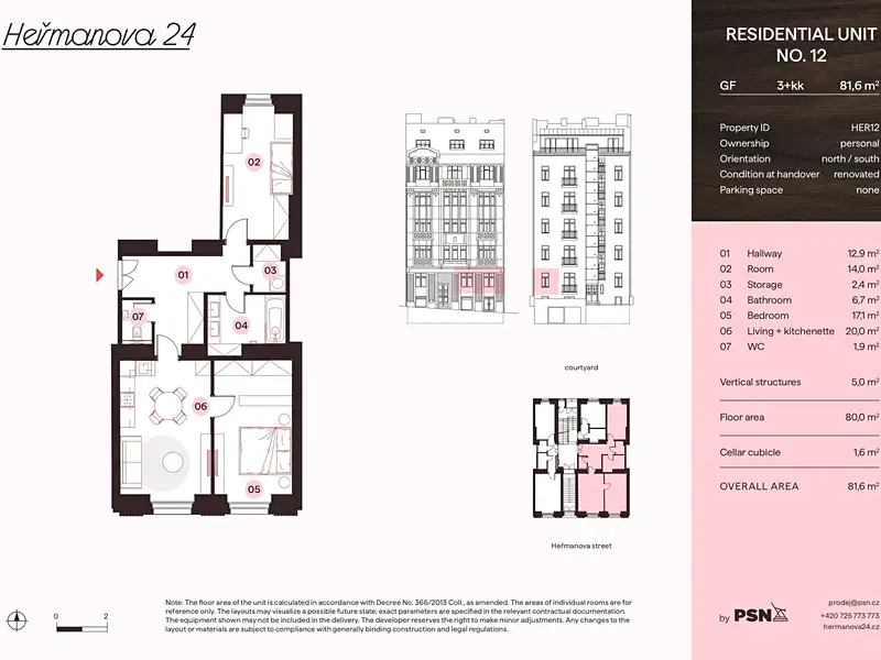 Prodej bytu 3+kk 75 m², Praha – náhled fotky 3