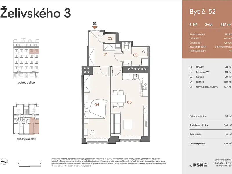 Prodej bytu 2+kk 47 m², Praha – náhled fotky 2