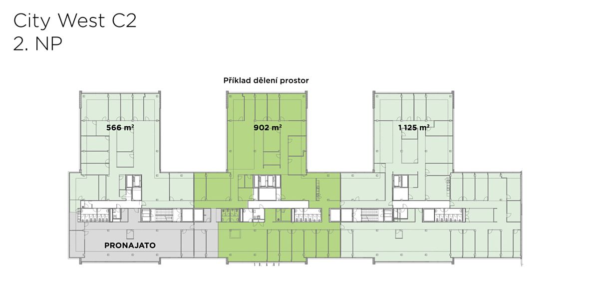 Pronájem kanceláře 1125 m² – fotografie 3