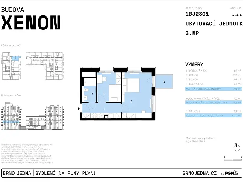 Prodej bytu 2+1 40 m², Brno – náhled fotky 2