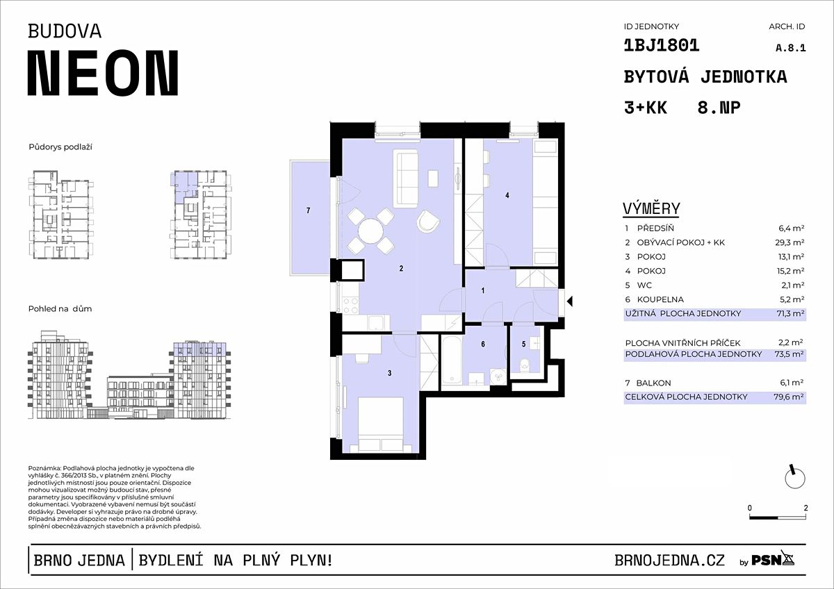 Prodej bytu 3+kk 71 m² – fotografie 2