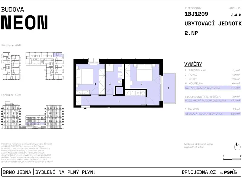 Prodej bytu 2+1 45 m², Brno – náhled fotky 2