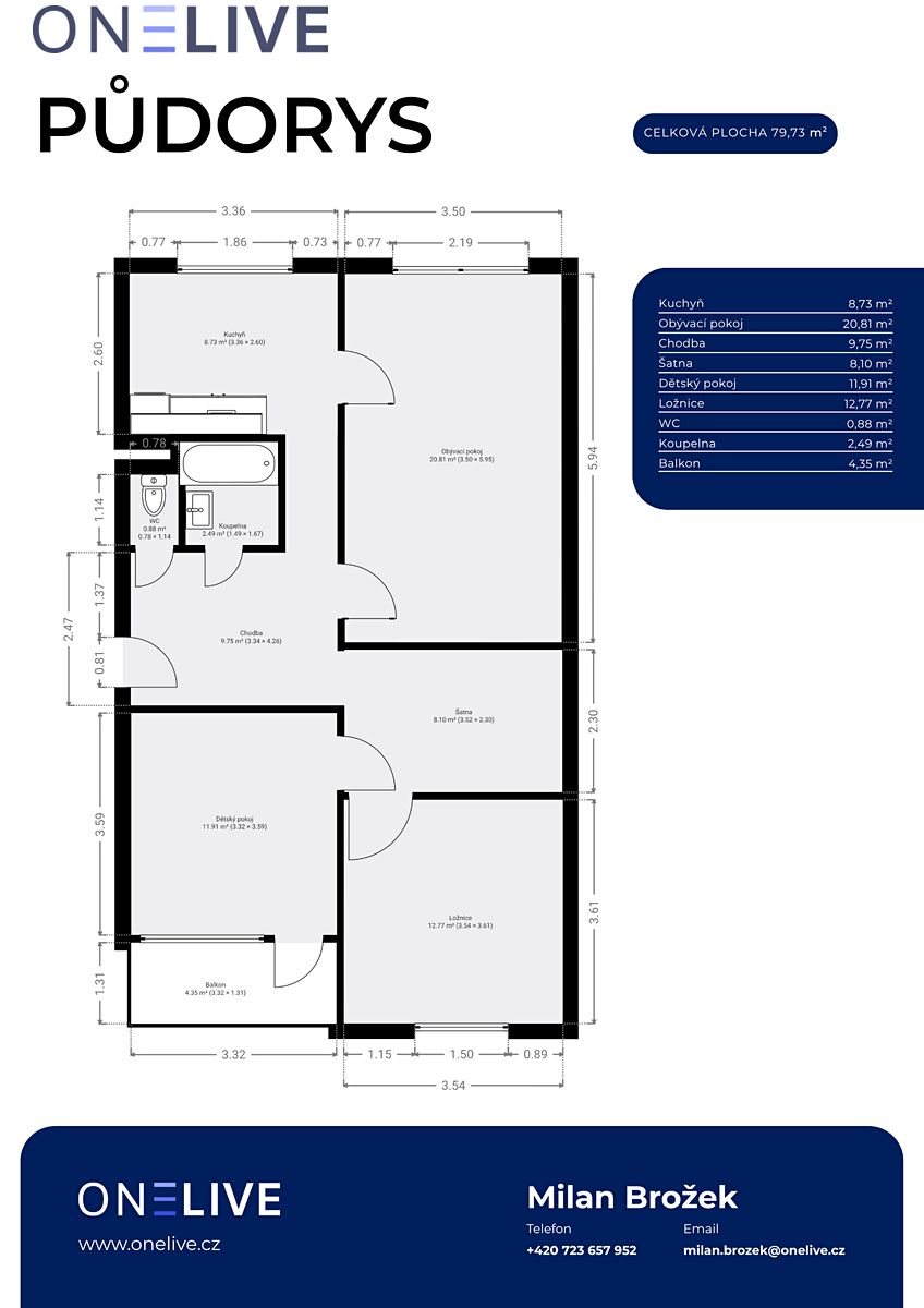 Prodej bytu 3+1 75 m² – fotografie 2