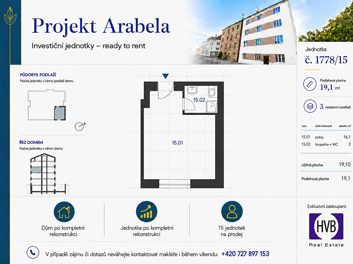 Prodej bytu 1+kk 19 m²