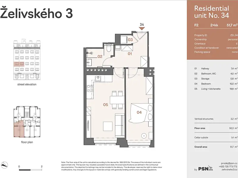Prodej bytu 2+kk 47 m², Praha – náhled fotky 3