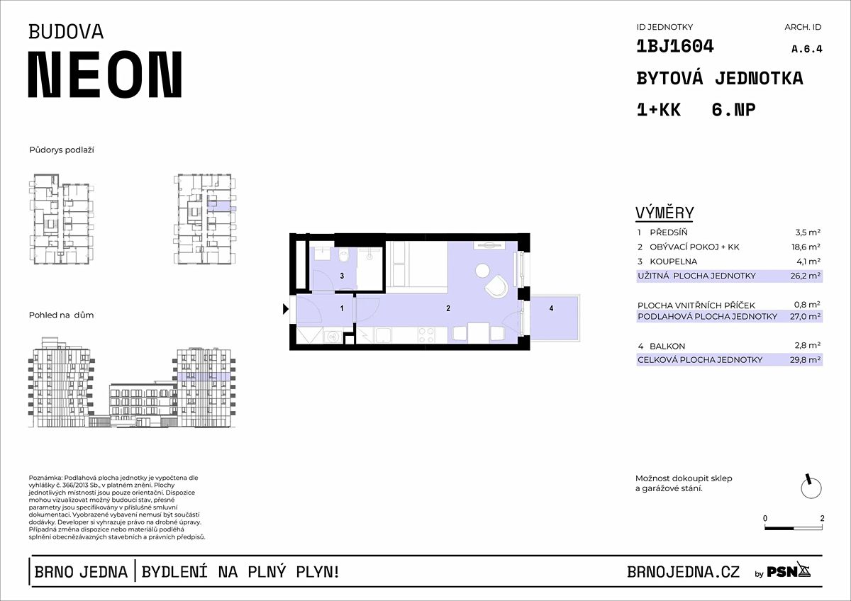 Prodej bytu 1+kk 26 m² – fotografie 2