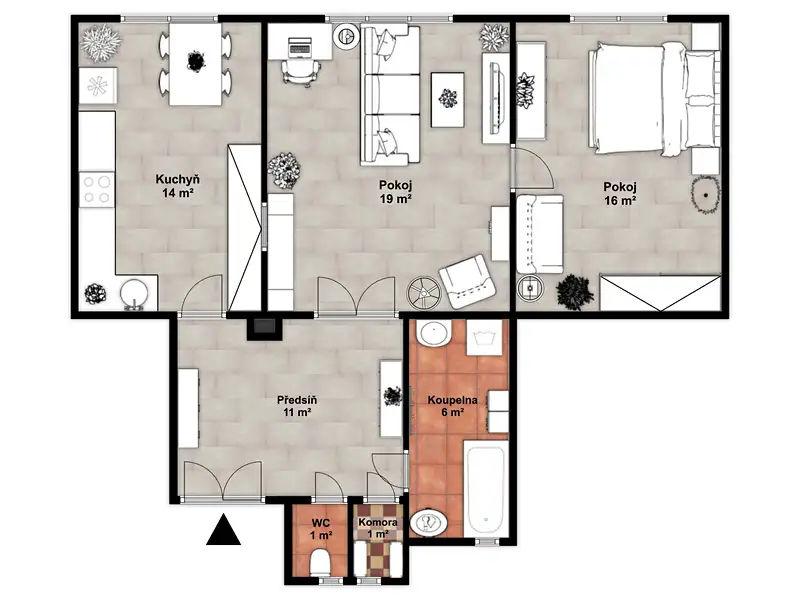 Prodej bytu 2+1 68 m², Praha – náhled fotky 2