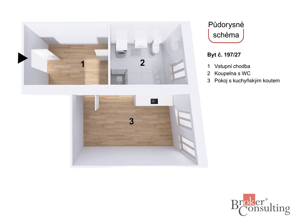 Prodej bytu 1+kk 47 m² – fotografie 2