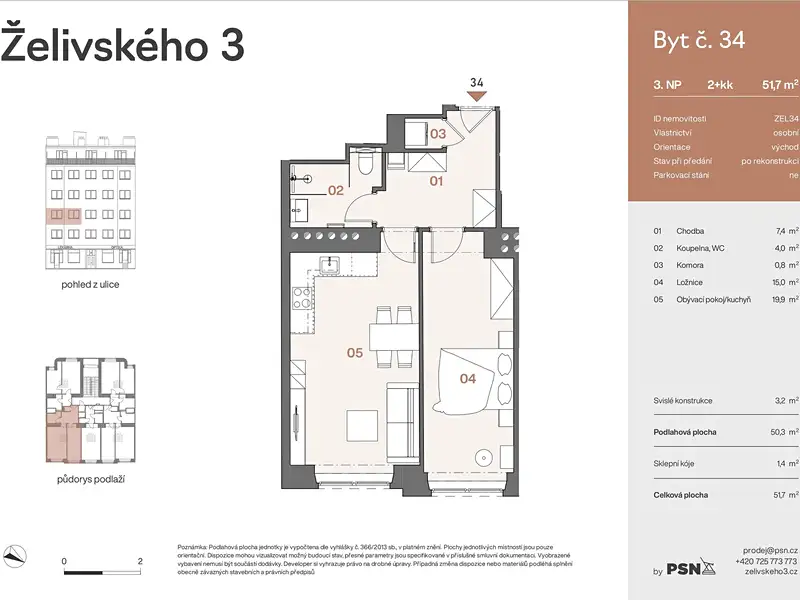 Prodej bytu 2+kk 47 m², Praha – náhled fotky 2