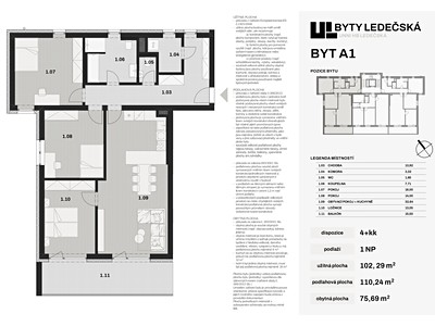 Квартира 4+kk на продаж, 101 м² (2 з 9)