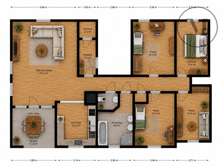 Prodej bytu 5+1, 145 m² (15 z 15)