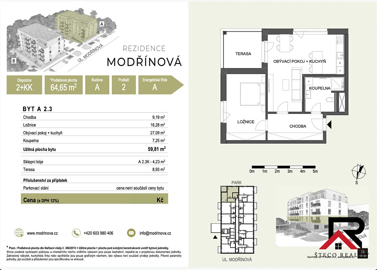 Pronájem bytu 2+kk 59 m² – fotografie 5
