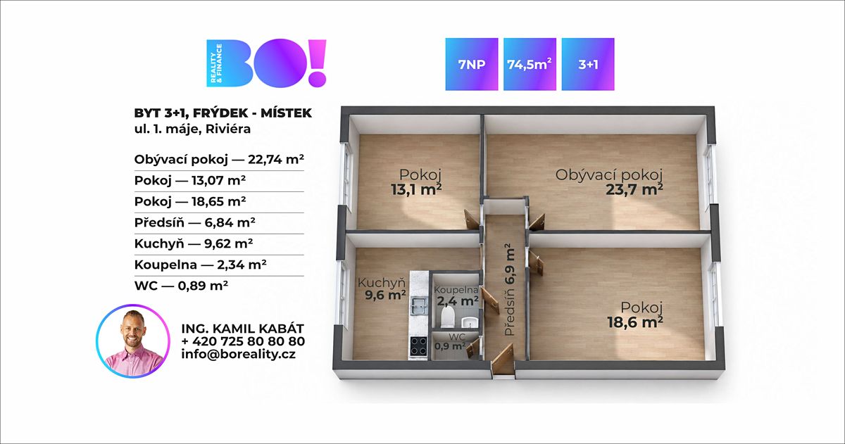Prodej bytu 3+1 74 m² – fotografie 4